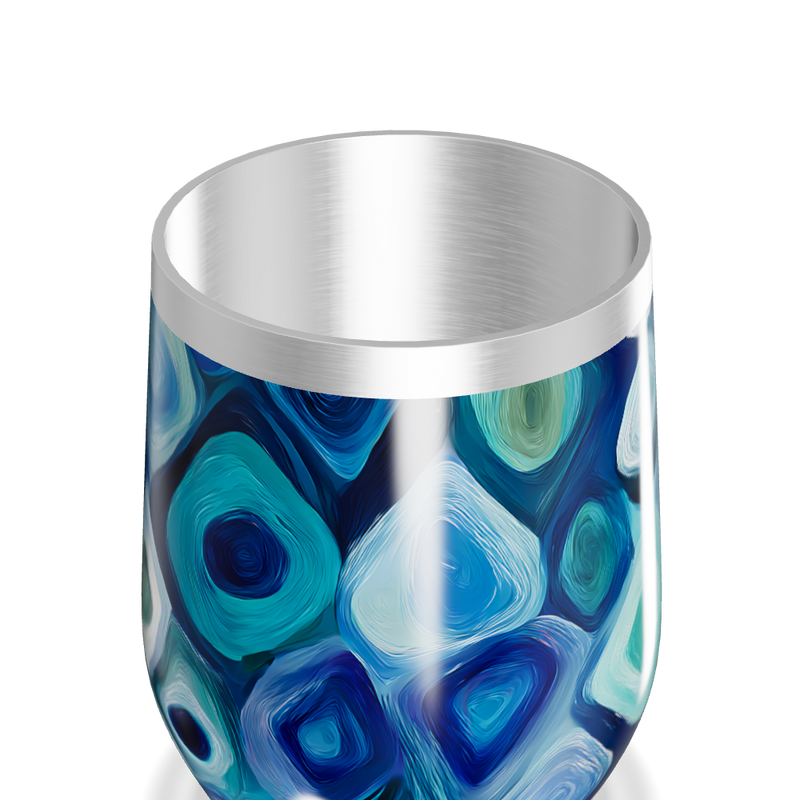 Copo Térmico Slim - Azul Abstrato Inox