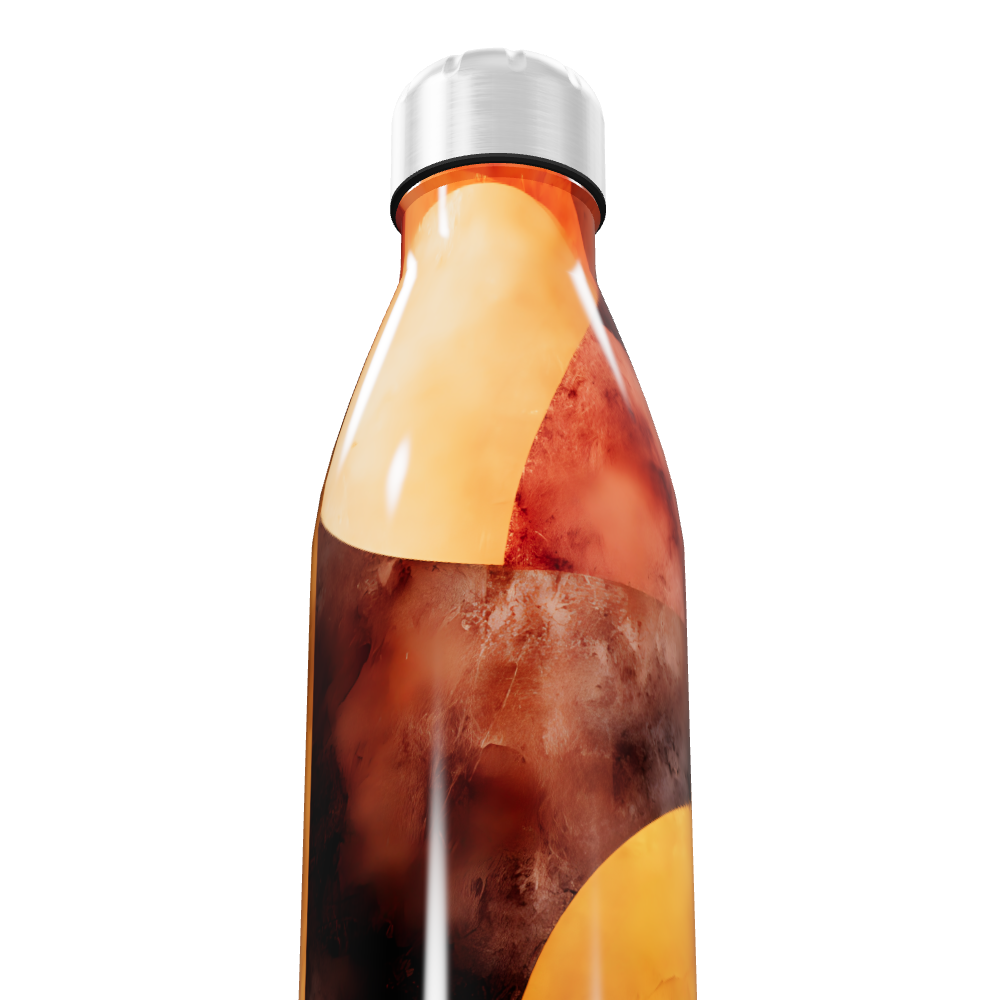 Garrafa Inox - Estampa Abstrata Colorida