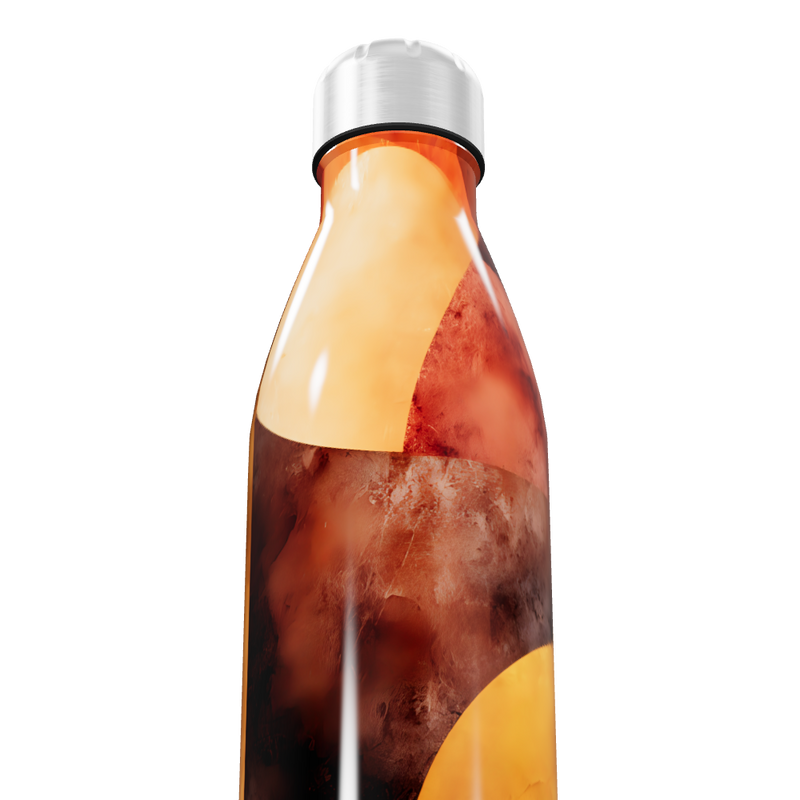 Garrafa Inox - Estampa Abstrata Colorida