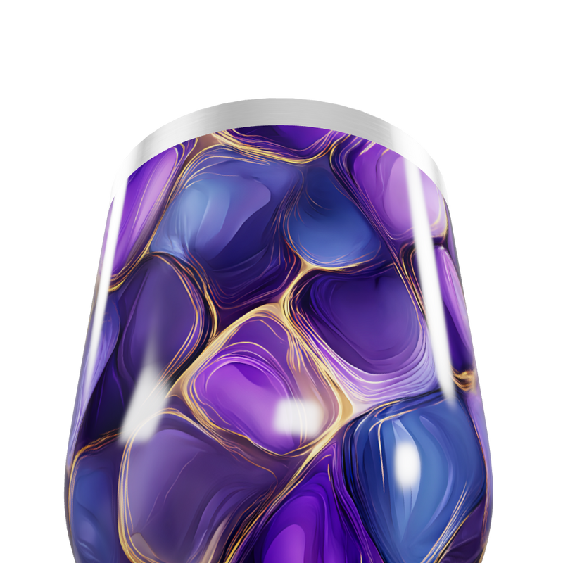 Copo Térmico Slim - Roxo Abstrato Aço Inox