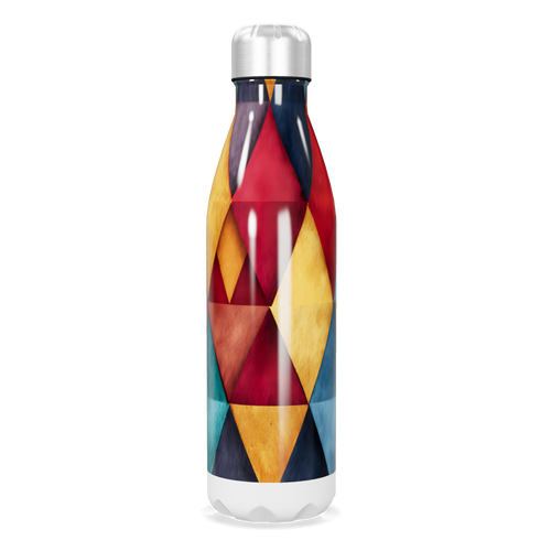 Garrafa Inox - Estampa Geométrica Colorida
