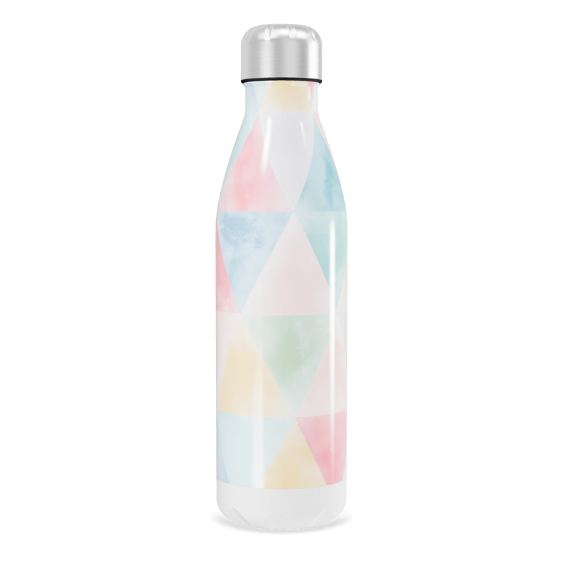 Garrafa Inox Estampada Geométrica Pastel