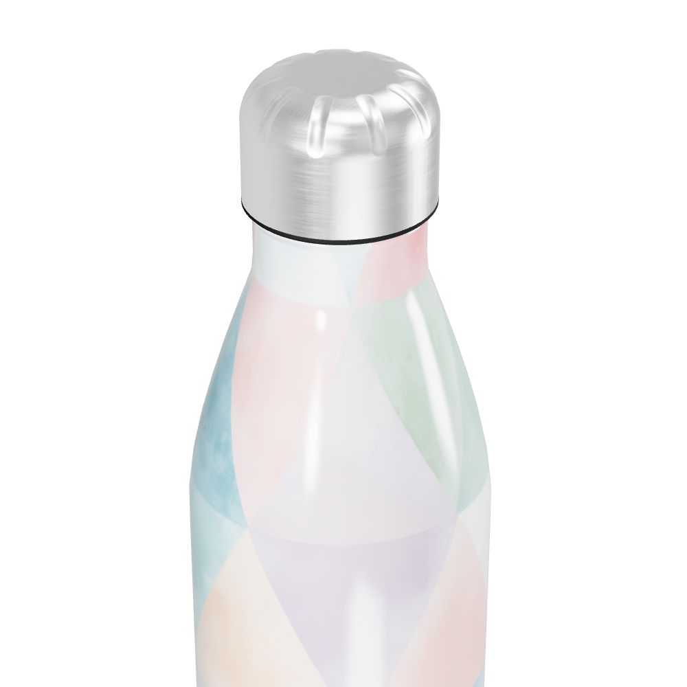 Garrafa Inox Estampada Geométrica Pastel