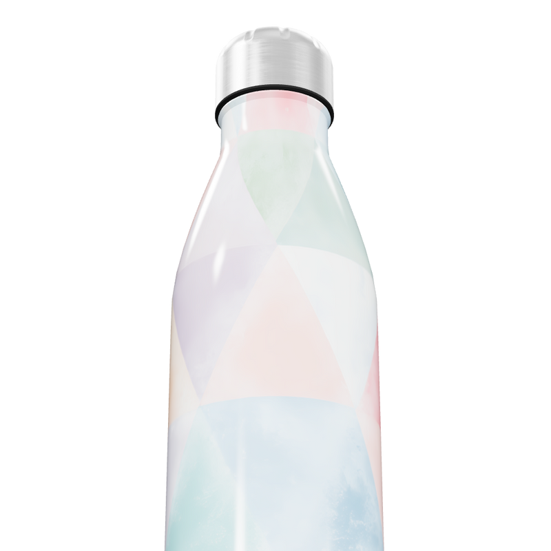 Garrafa Inox Estampada Geométrica Pastel