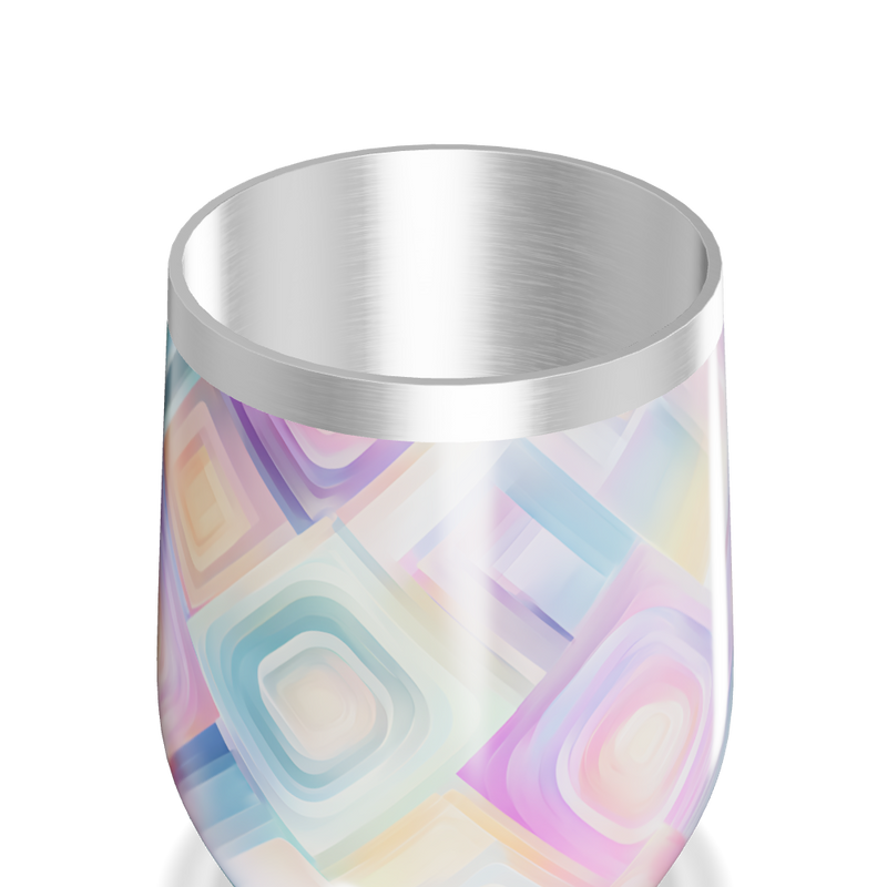 Copo Térmico Slim - Estampa Geométrica Pastel