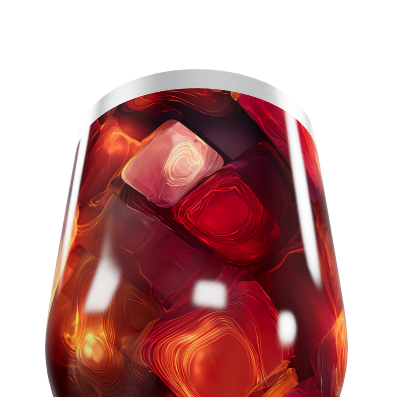 Copo Térmico Slim - Cores Abstratas Metalizado