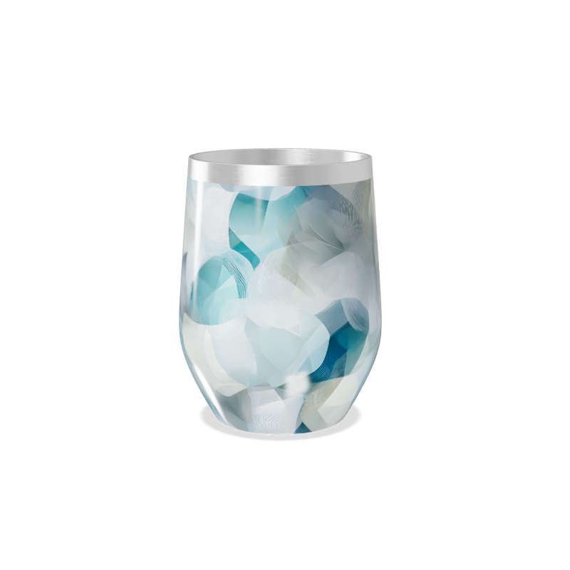 Copo Térmico Slim - Estampa Geométrica Azul