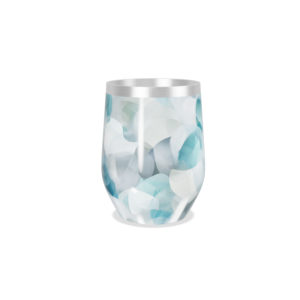 Copo Térmico Slim - Estampa Geométrica Azul