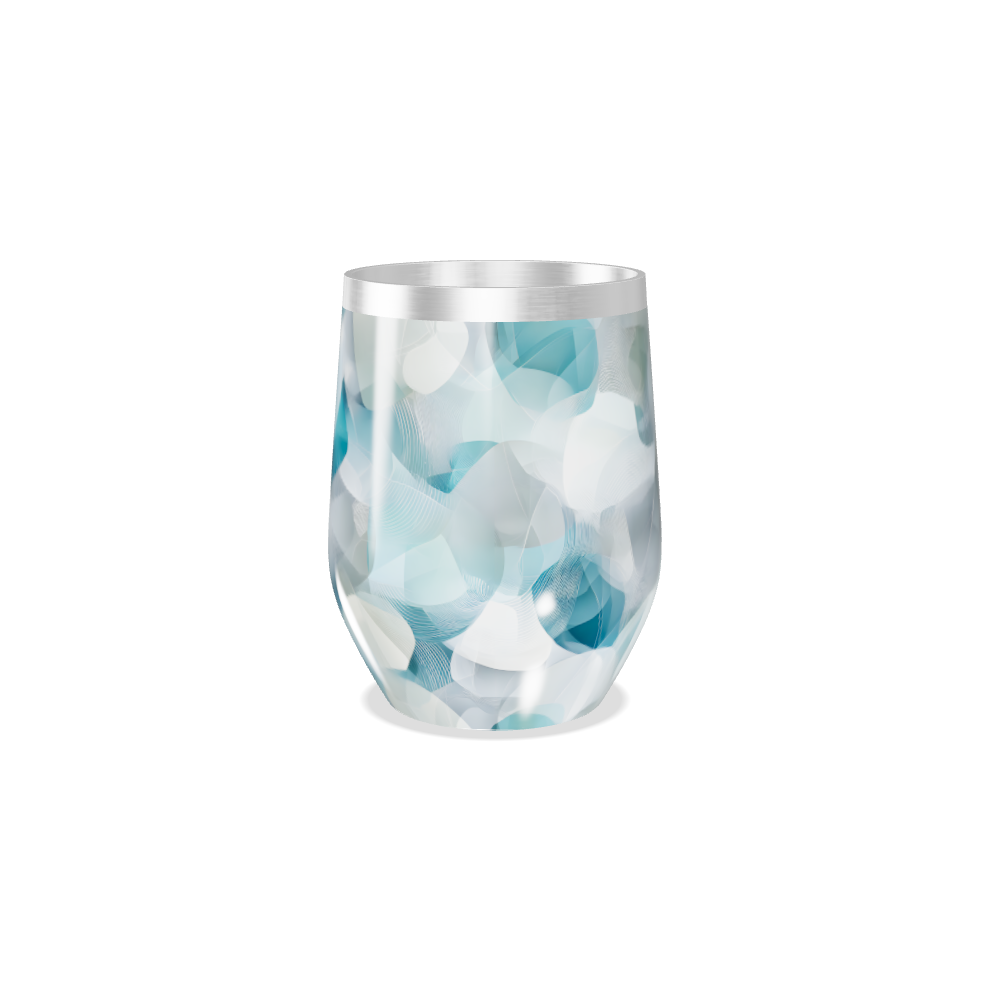 Copo Térmico Slim - Estampa Geométrica Azul