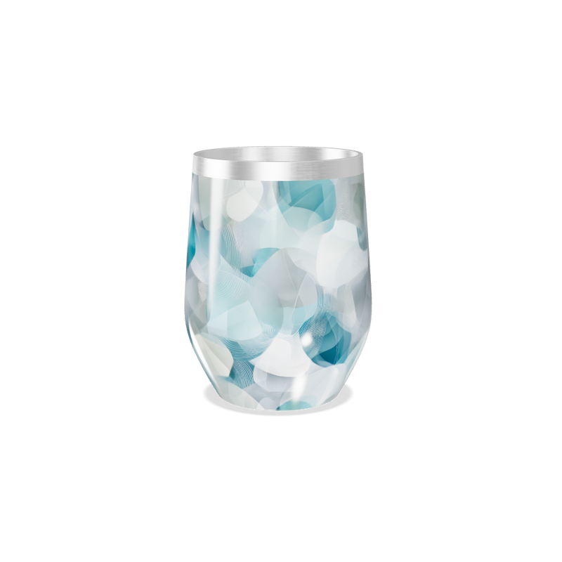 Copo Térmico Slim - Estampa Geométrica Azul