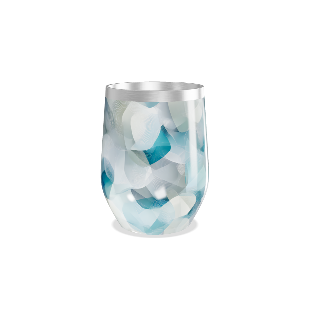 Copo Térmico Slim - Estampa Geométrica Azul