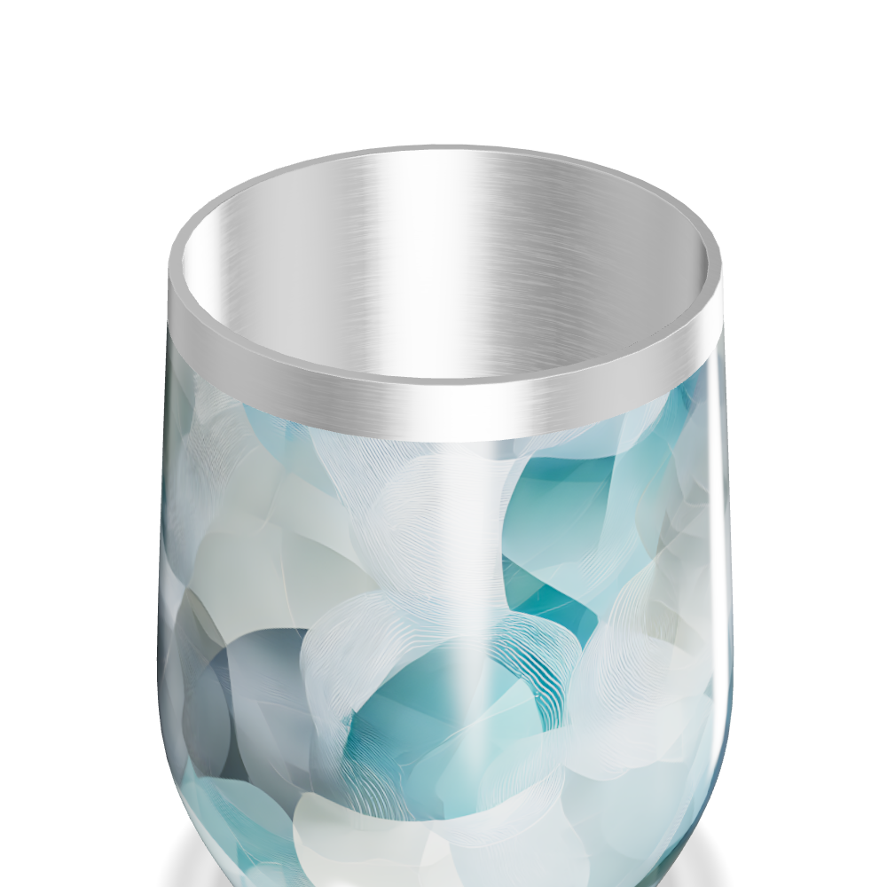 Copo Térmico Slim - Estampa Geométrica Azul