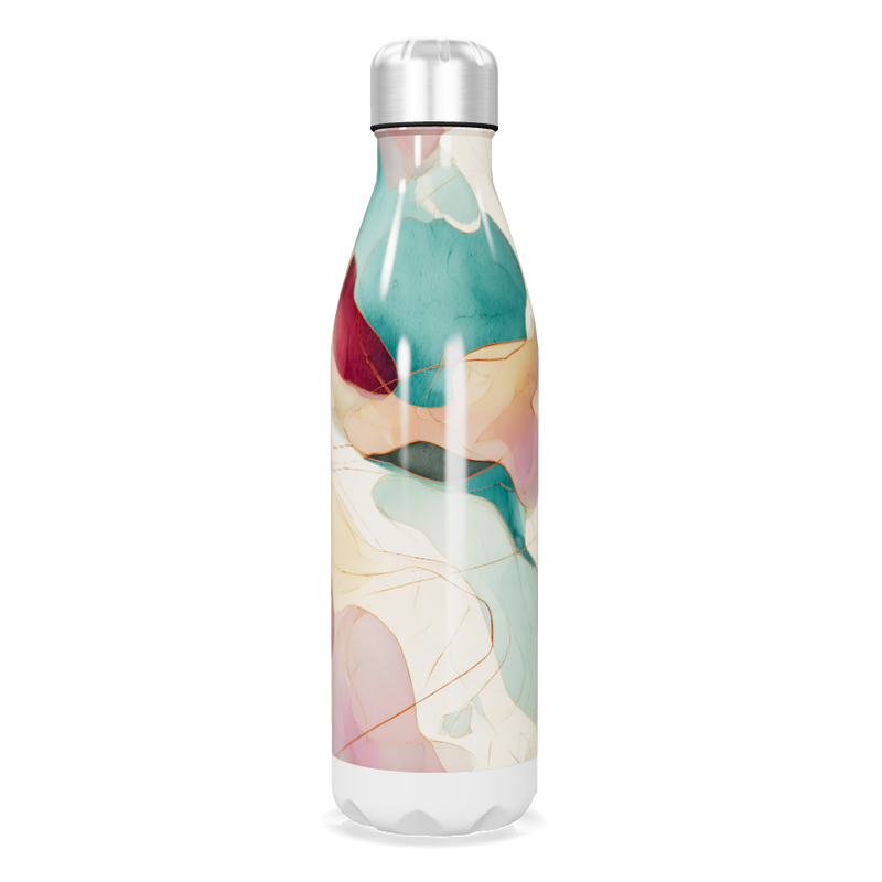 Garrafa Inox - Estampa Abstrata Multicolorida