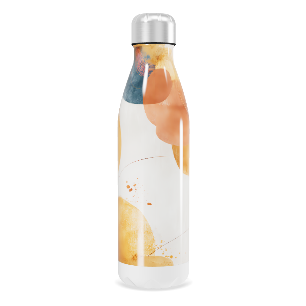 Garrafa Inox - Estampa Abstrata Colorida