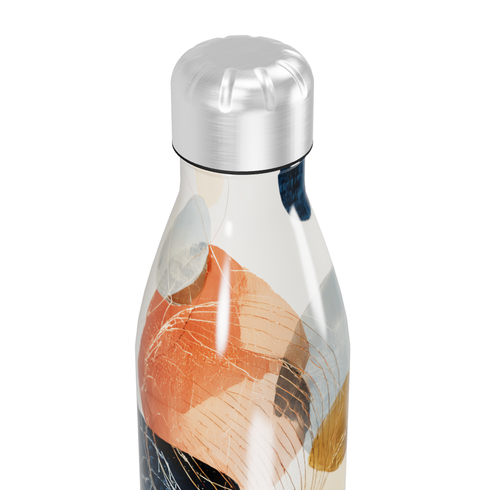 Garrafa Inox - Design Abstrato Colorido