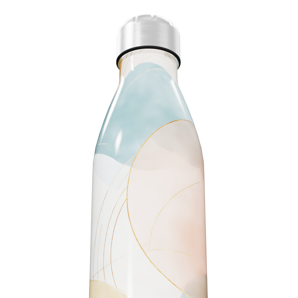 Garrafa Inox - Estampa Pastel Abstrata