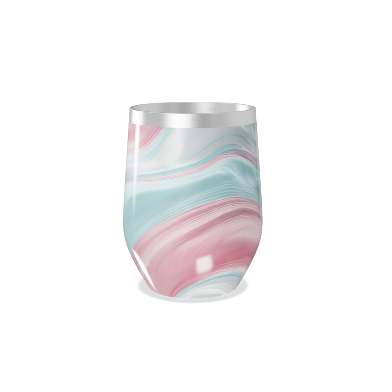 Copo Térmico Slim - Mármore Rosa e Azul