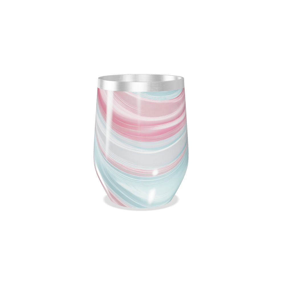 Copo Térmico Slim - Mármore Rosa e Azul