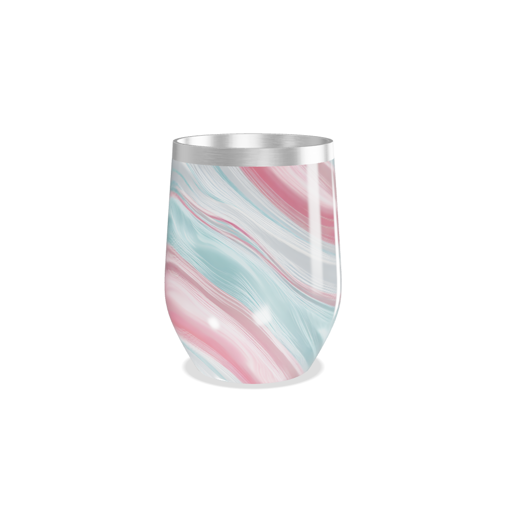 Copo Térmico Slim - Mármore Rosa e Azul