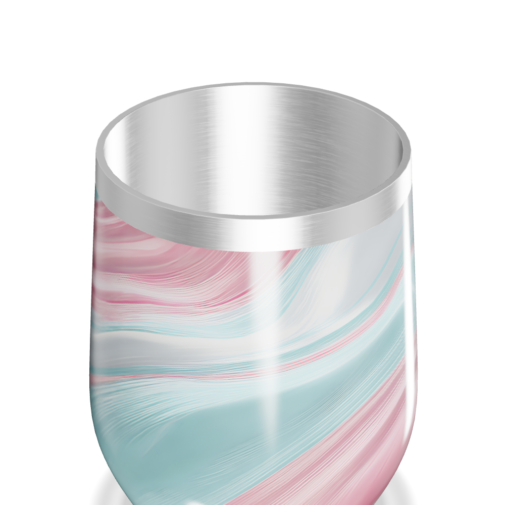 Copo Térmico Slim - Mármore Rosa e Azul