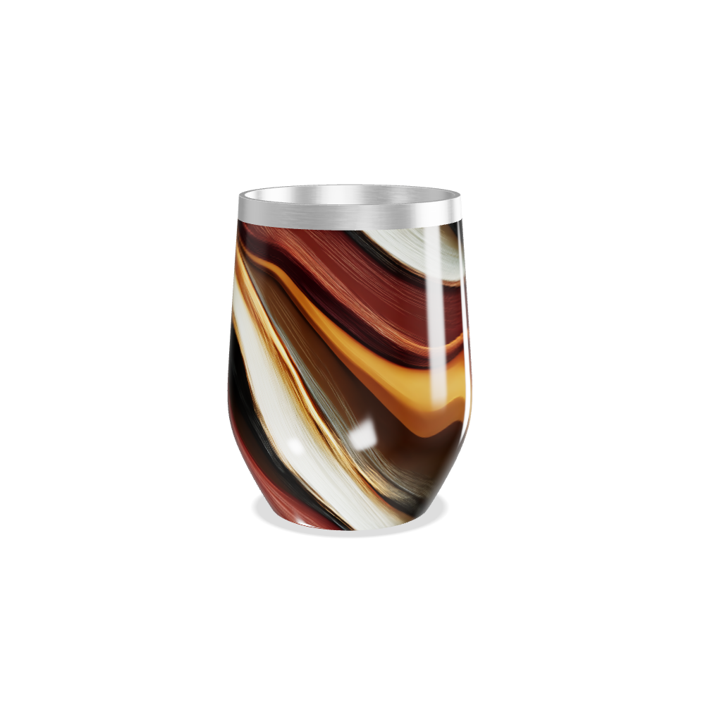 Copo Térmico Slim - Marmorizado Preto e Marrom