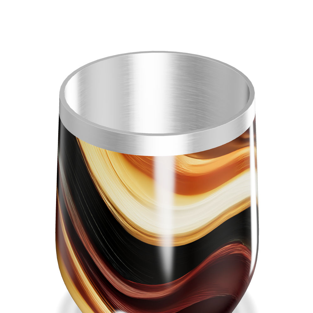 Copo Térmico Slim - Marmorizado Preto e Marrom