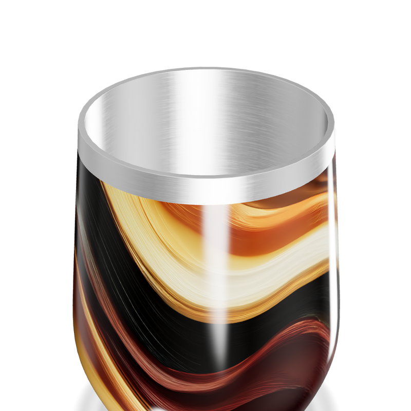 Copo Térmico Slim - Marmorizado Preto e Marrom