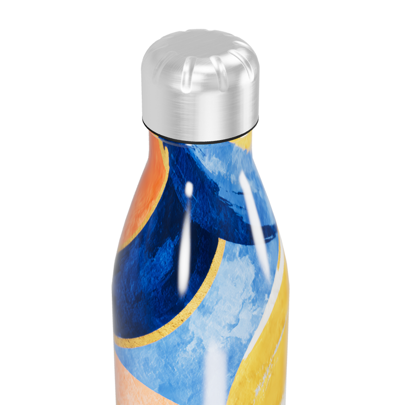 Garrafa Inox Colorida - Design Abstrato