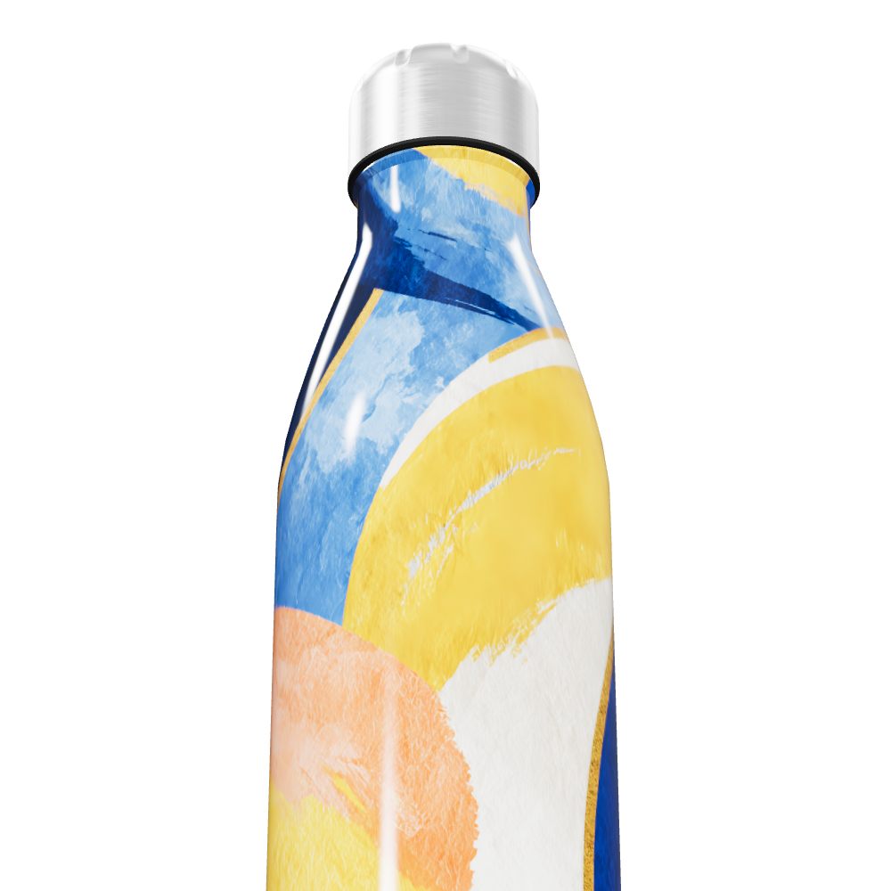 Garrafa Inox Colorida - Design Abstrato