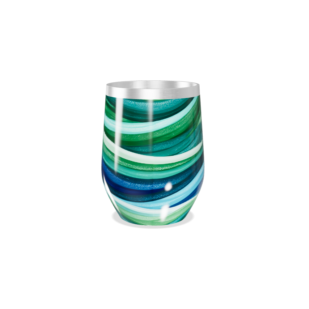 Copo Térmico Slim - Ondas Verde e Azul