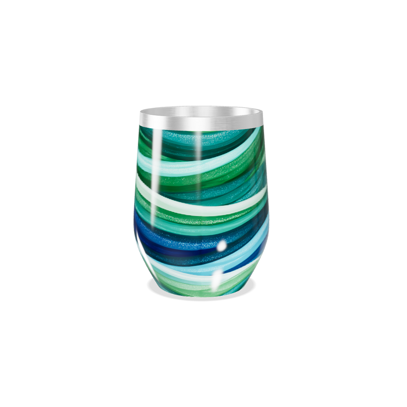 Copo Térmico Slim - Ondas Verde e Azul