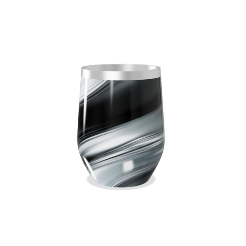 Copo Térmico Slim - Preto e Branco Marmorizado