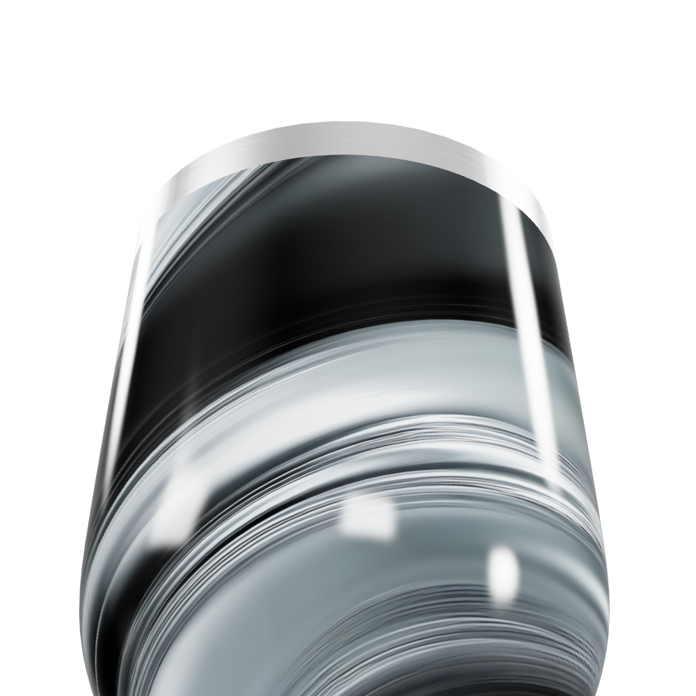 Copo Térmico Slim - Preto e Branco Marmorizado