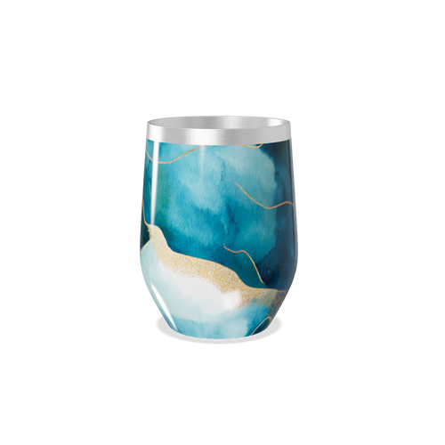 Copo Térmico Slim - Azul Mármore Inox