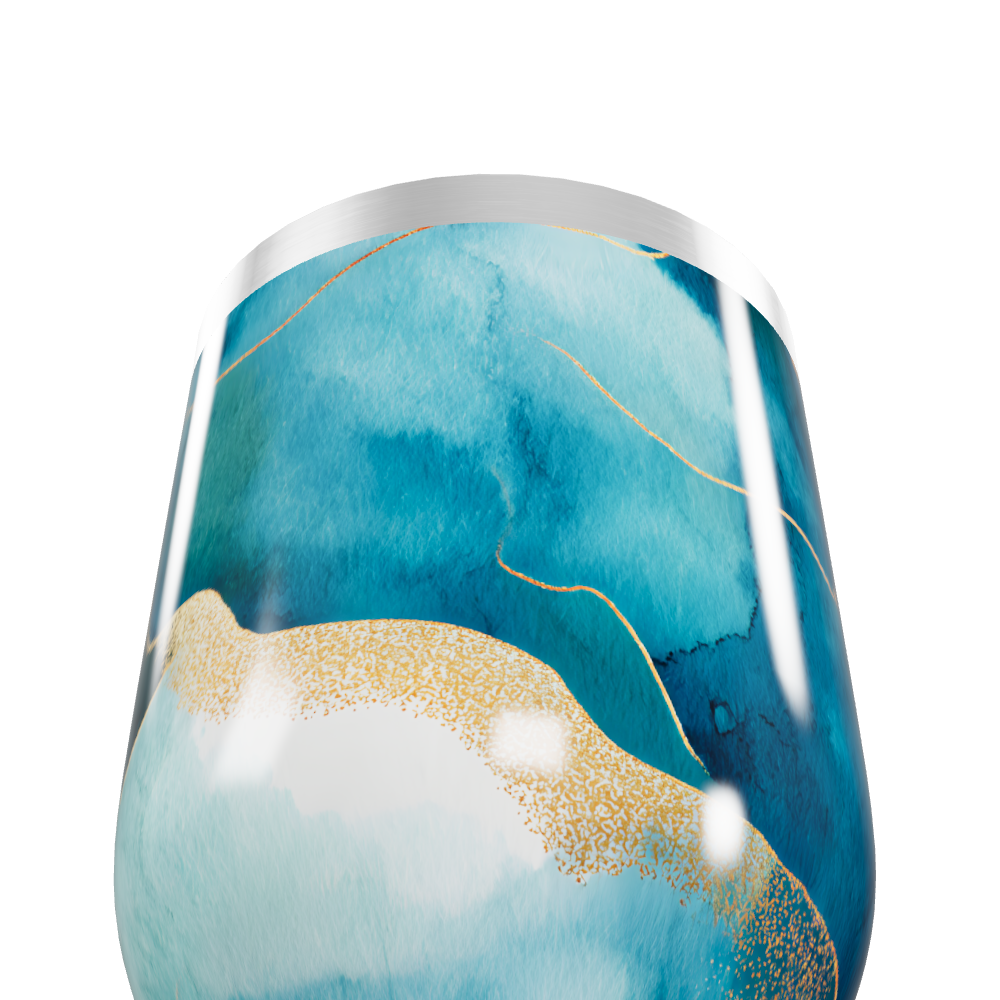 Copo Térmico Slim - Azul Mármore Inox