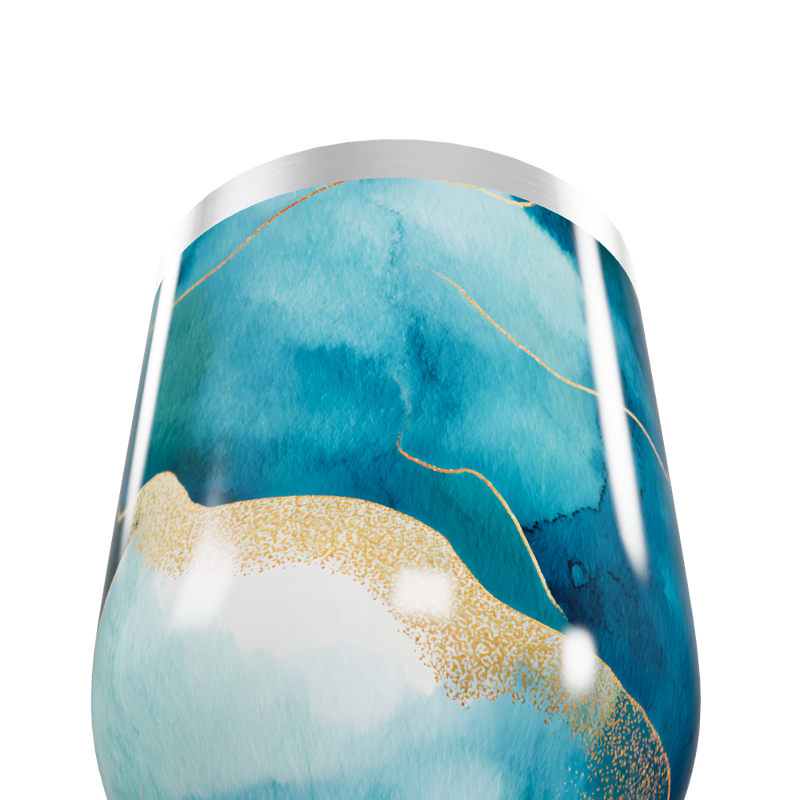 Copo Térmico Slim - Azul Mármore Inox