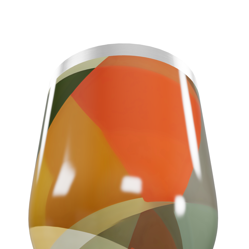 Copo Térmico Slim - Colorido Abstrato Vidro