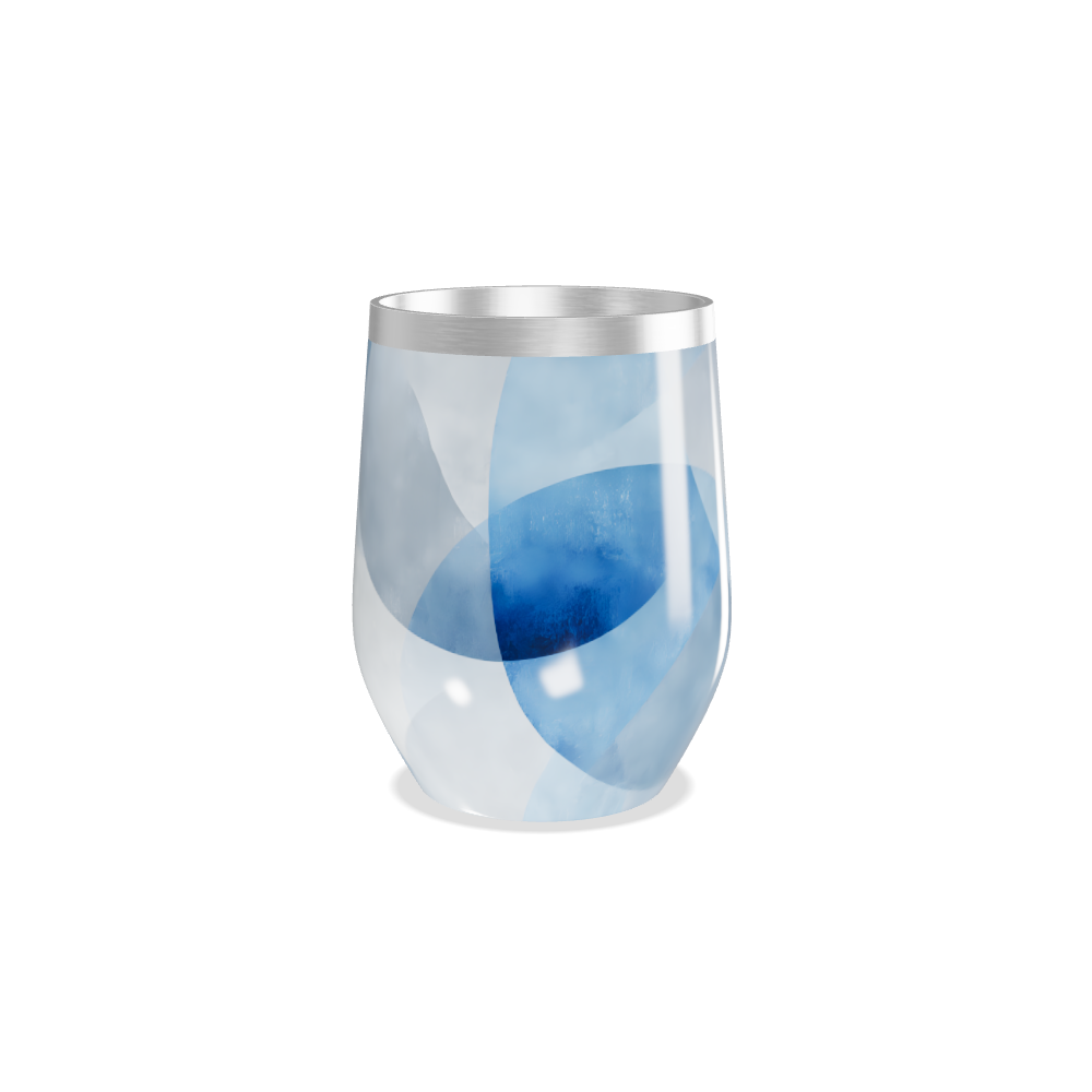 Copo Térmico Slim - Azul Geométrico Inox