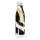 Garrafa Inox - Estampa Abstrata Preto e Dourado