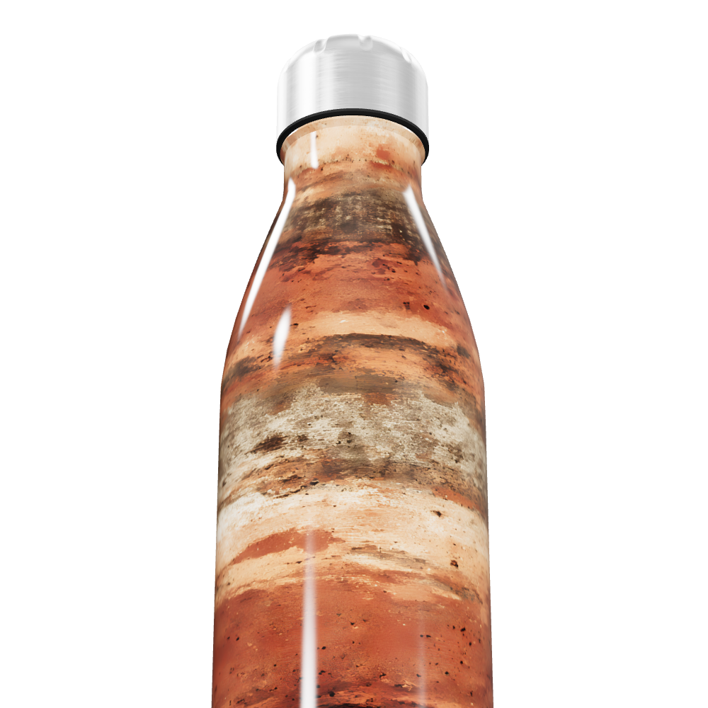 Garrafa Inox - Estampa Marrom e Bege