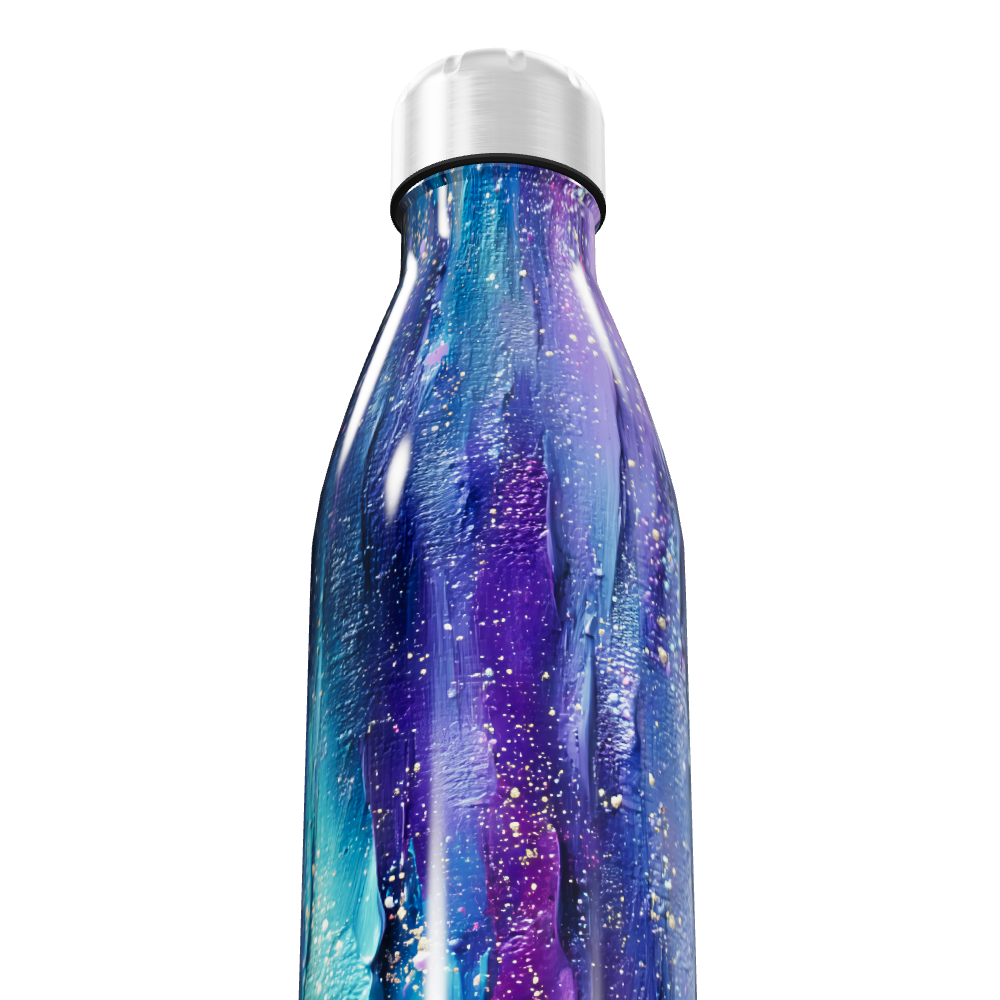 Garrafa Inox Estampa Galáxia Colorida