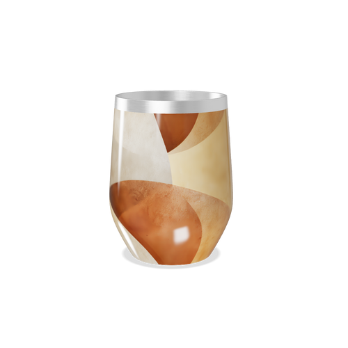 Copo Térmico Slim - Estampa Abstrata Bege