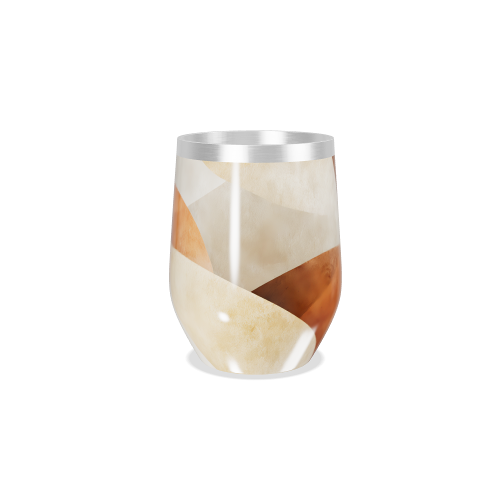 Copo Térmico Slim - Estampa Abstrata Bege