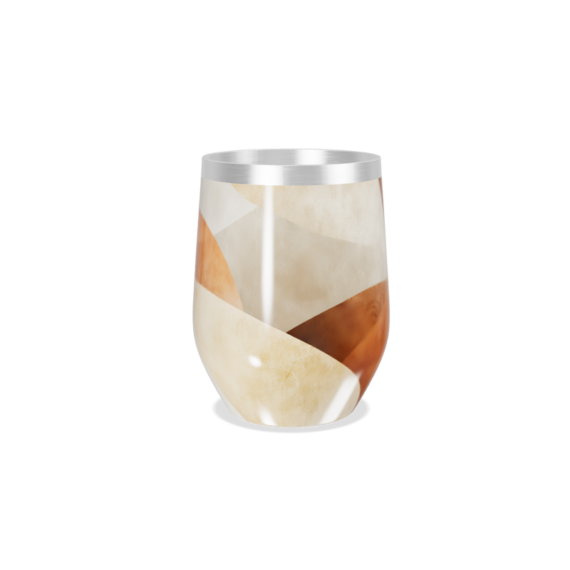 Copo Térmico Slim - Estampa Abstrata Bege