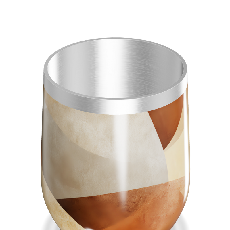 Copo Térmico Slim - Estampa Abstrata Bege