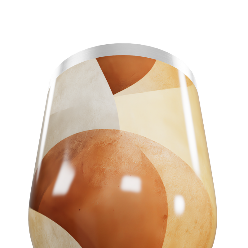 Copo Térmico Slim - Estampa Abstrata Bege