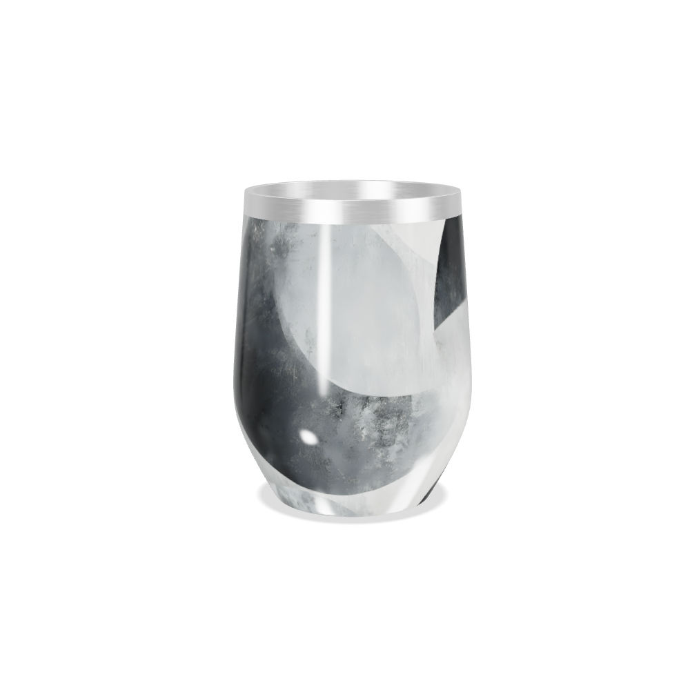 Copo Térmico Slim - Preto e Branco Abstrato