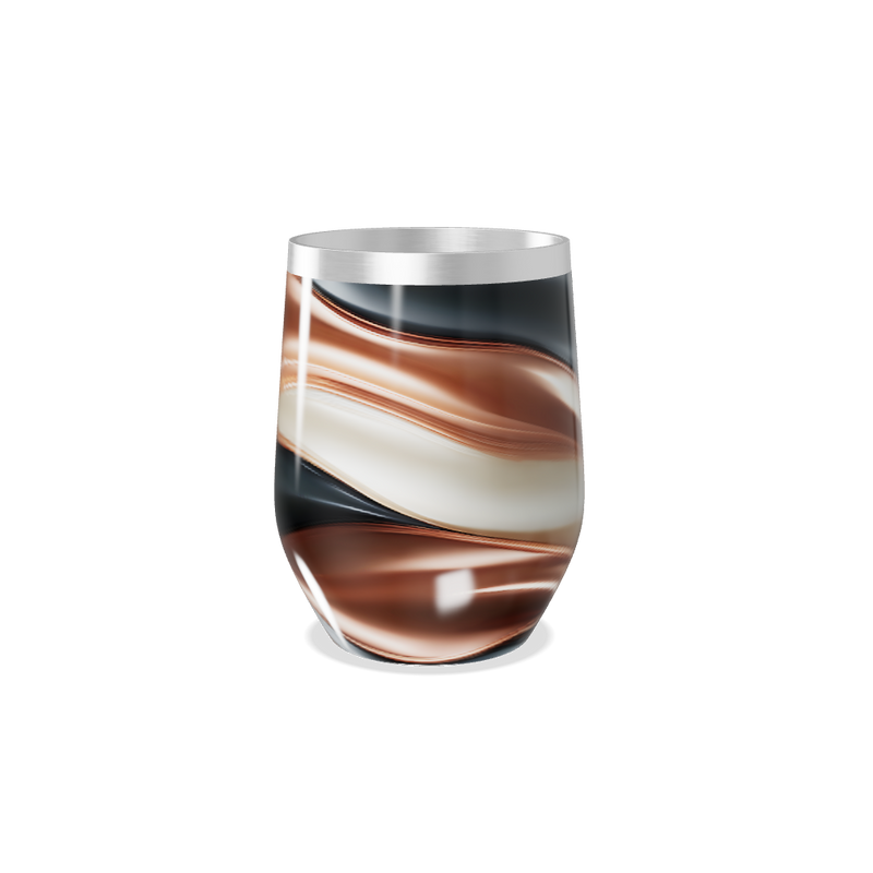 Copo Térmico Slim - Mármore Preto e Marrom