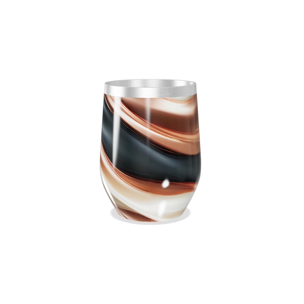 Copo Térmico Slim - Mármore Preto e Marrom