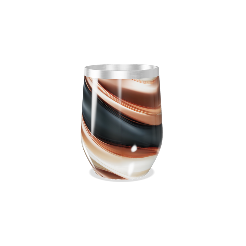 Copo Térmico Slim - Mármore Preto e Marrom